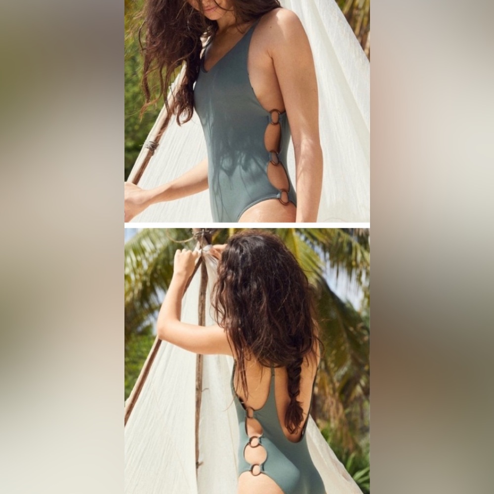 Aerie one-piece bathing suit with side cutouts